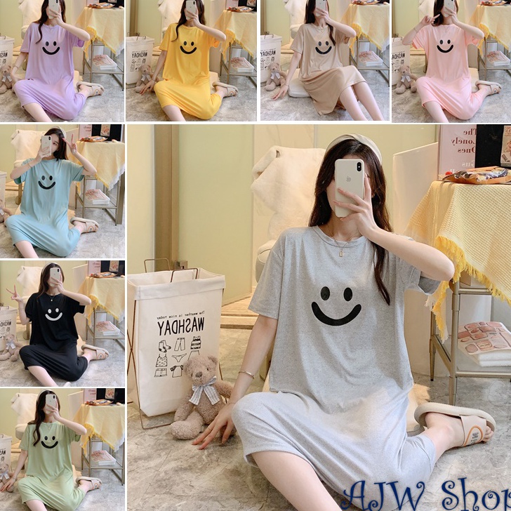 MEGA SALE AJW Shop Daster Lengan Pendek Wanita Kekinian  Daster Import Panjang Lengan Pendek  Daster