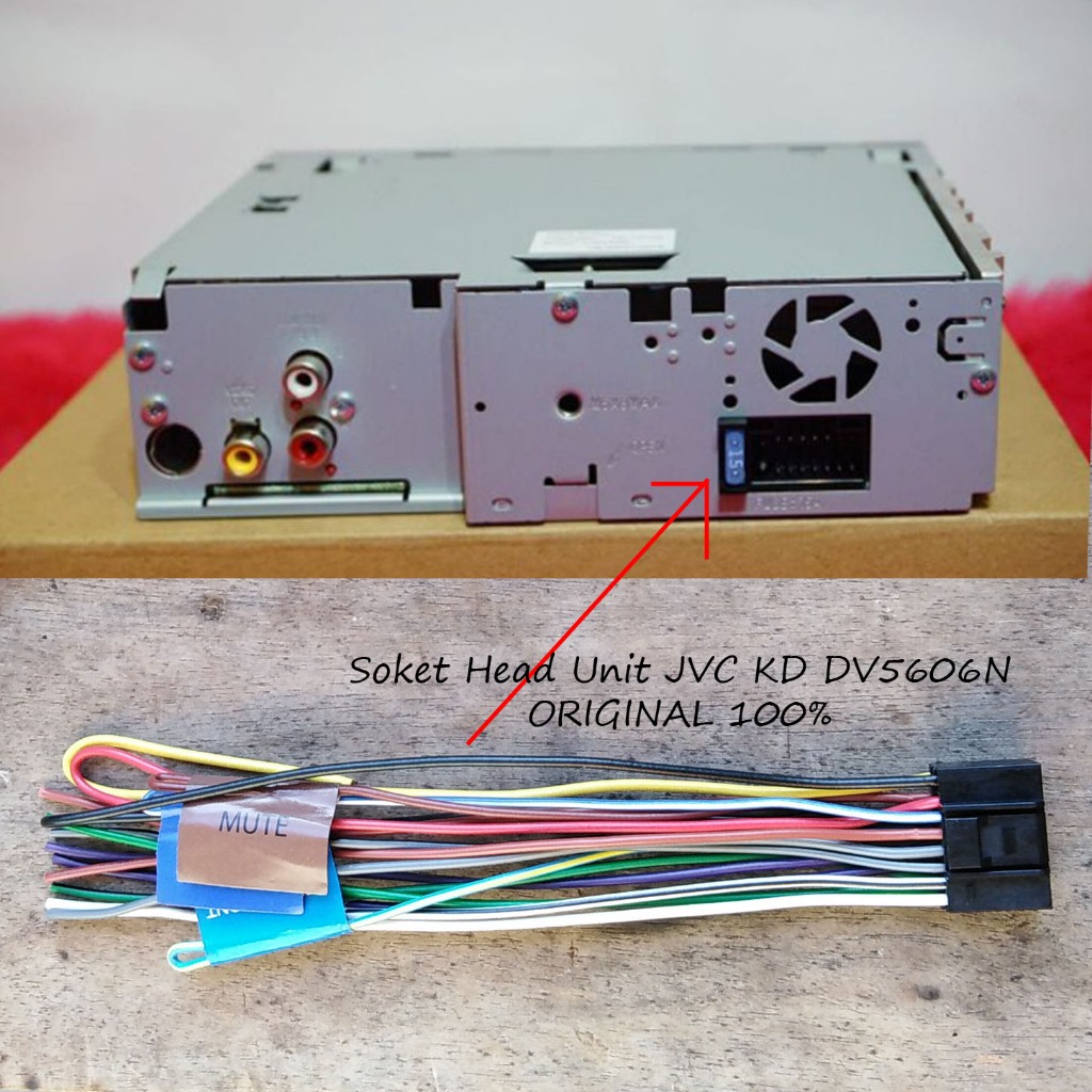Soket Tape Mobil JVC KD DV 5605N DV5605N JVC KDDV5605N Soket Head Unit OEM Nissan Grand Livina