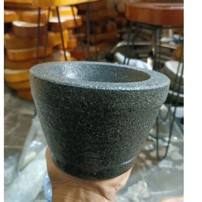 LUMPANG BATU ASLI BUBUT 16CM
