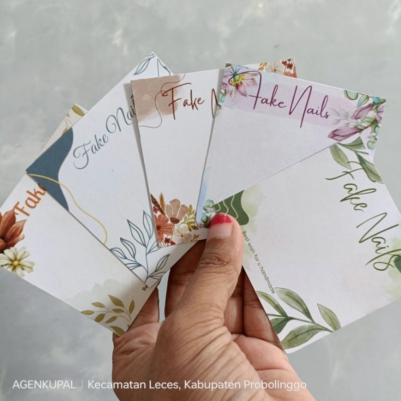 ALAS KERTAS KUKU PALSU FAKE NAILS/ ALAS NAIL ART/FAKE NAIL ART CARD/KARTU KUKU PALSU