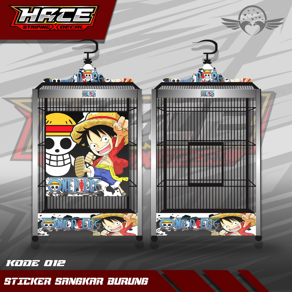 STICKER DECAL SANGKAR KOTAK - DECAL SANGKAR BURUNG KOTAK EBOD ONE PIECE 012