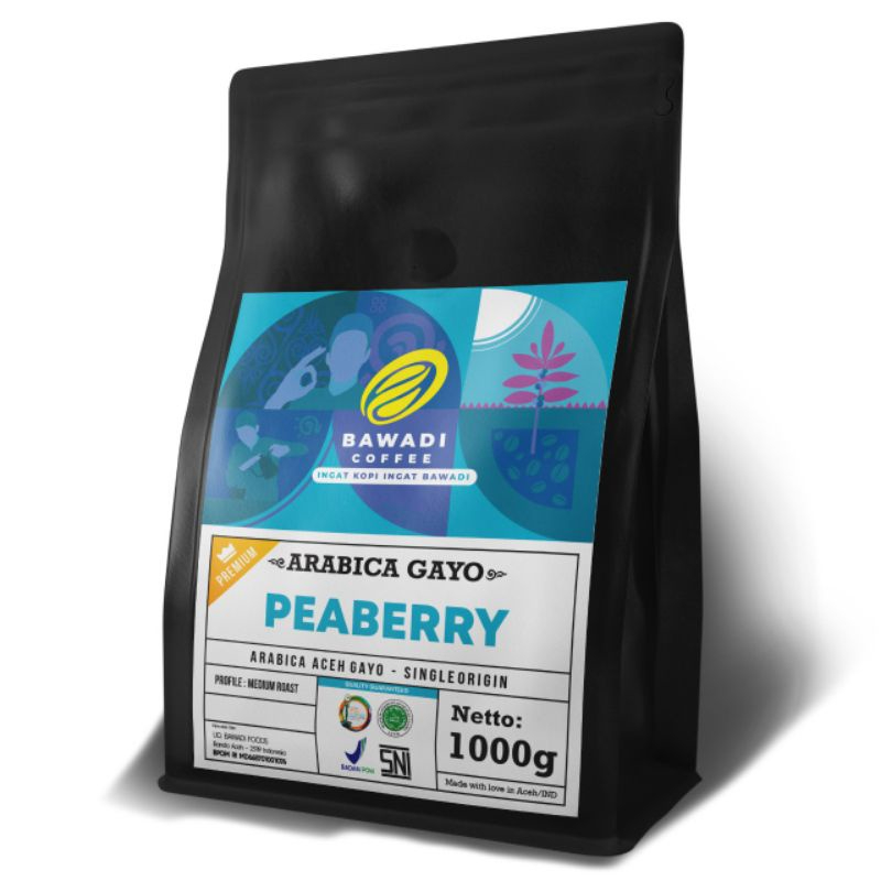

Bawadi Kopi Peaberry Gayo 1000g - Kopi Aceh Gayo