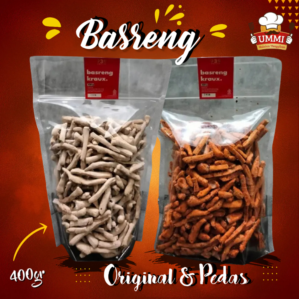

Basreng pedas pdas original daun jeruk bandung murah enak renyah 400gr