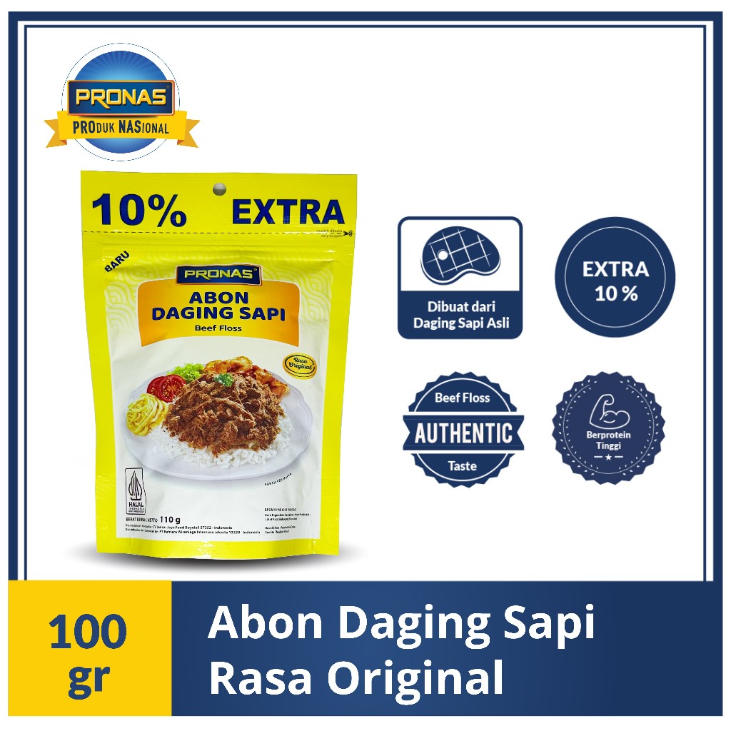 

Pronas Abon Daging Sapi 100 g dengan kemasan Ziplock