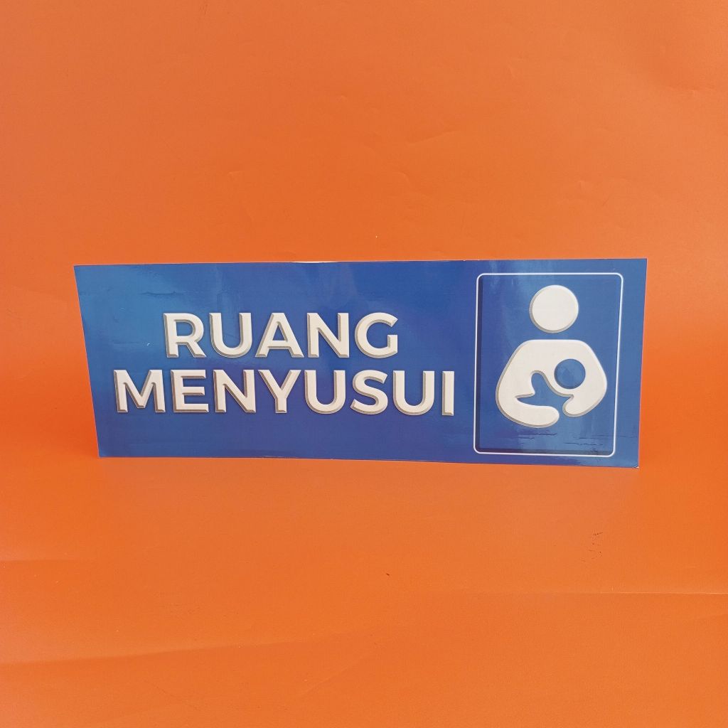 

Stiker Papan Nama Ruang Menyusui - Biru 11x30