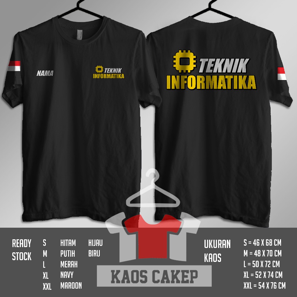 Kaos Baju Teknik Informatika Gratis Nama Kamu Kaos Distro
