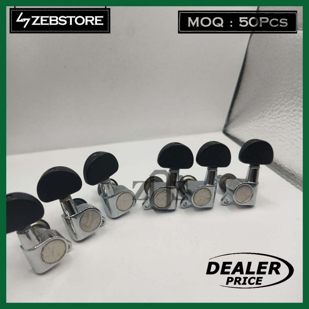 50Pcs Dryer Tuning Machine Pemutar Senar Cort 3R-3L Chrome