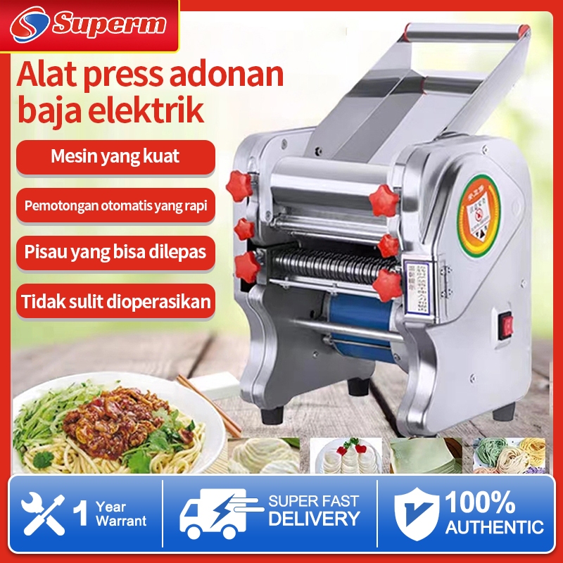 Mesin Gilingan Mie Pasta Pastel Listrik Noodle Maker/Mesin Stainless Pangsit Listrik/Mesin Penggilin