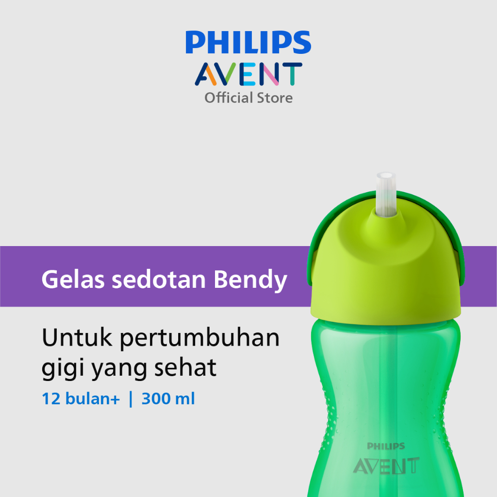 Philips Avent | Straw Cup | Botol Minum Bayi | Dengan Sedotan BPA Free | 12m+ | 300ml | SCF798/01