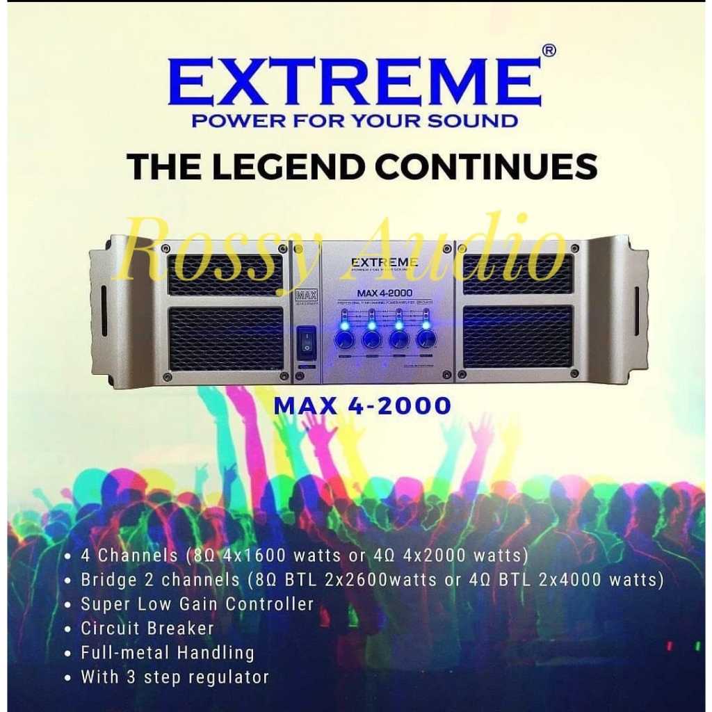 POWER AMPLIFIER EXTREME MAX 4-2000 4CENEL KLAS H