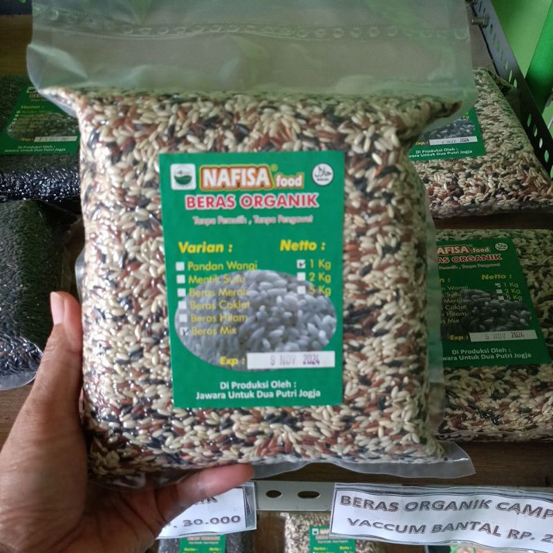 

Beras Mix Organik kemasan vaccum bantal kg an