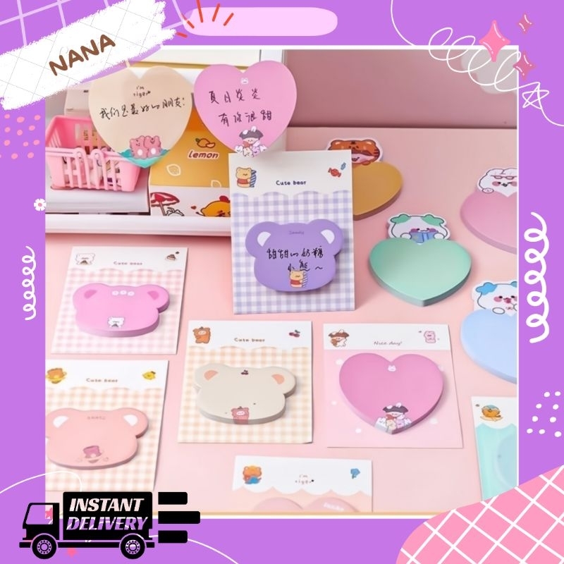 

STICKY NOTE 3D BEAR / MEMO STICKY MOTE CUTE BEAR & FRUIT ESTETIK MM-48