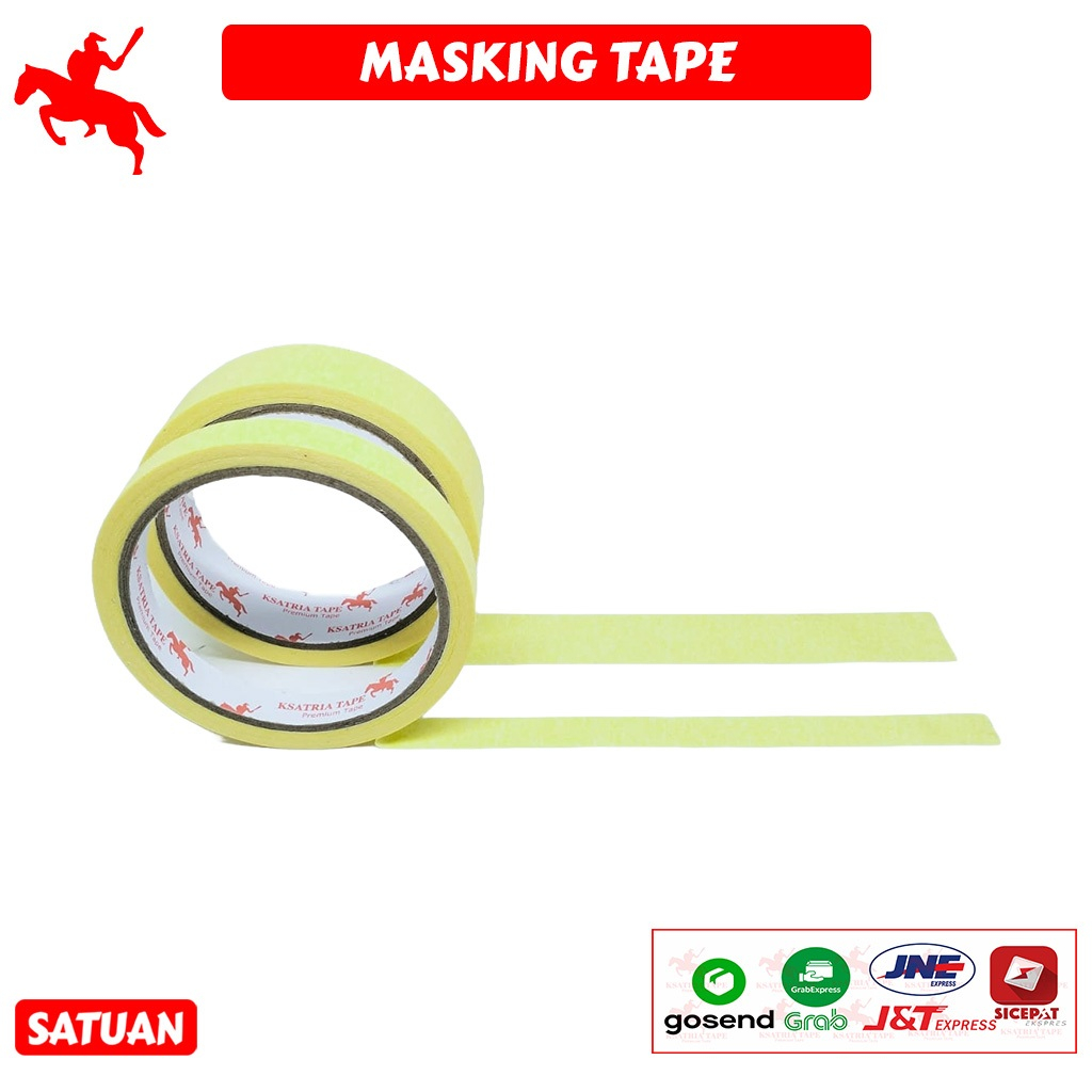 

Lakban OPP Tape / Isolasi Masking Tape / Lakban Kertas KSATRIA 12mm-24mm * 15meter