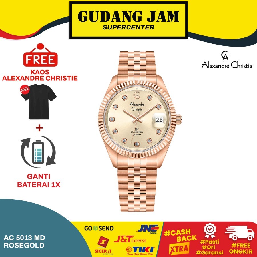 Jam Tangan Pria Alexandre Christie AC 5013 MD AC5013 AC5013LD Steel