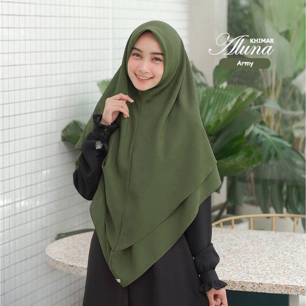 Khimar syari Zayra aluna hijab dua layer / jilbab syari jumbo / kerudung syari khimar / instan hijab