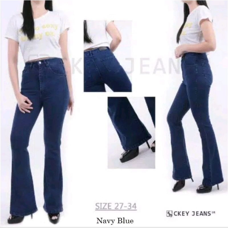 Ckey Cutbray Jeans Wanita / Cutbray Jeans Highwaist