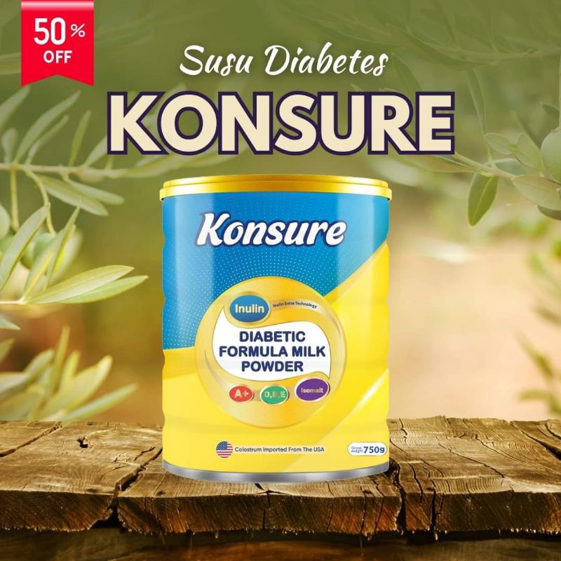

KONSURE 500 GRAM SUSU DIABETES, OVISURE SUSU PERSENDIAN TULANG 12 SACHET
