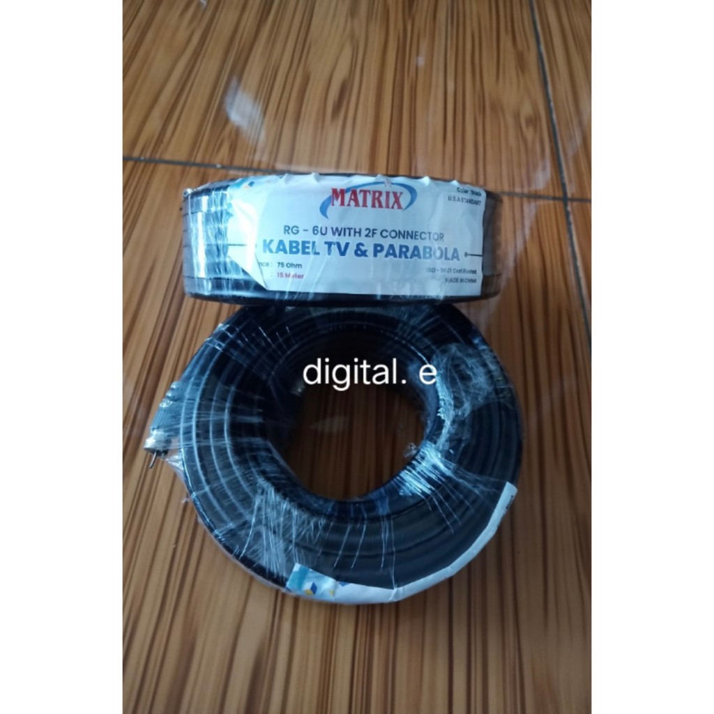 Kabel Antena TV 15 Meter Kabel antena TV 20 Meter kabel Parabola + konektor