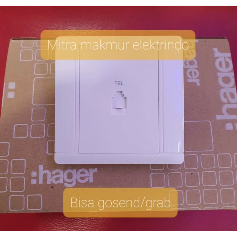 Outlet data telpon hager RJ11 / hager WGT1RJ module RJ11 data telpon