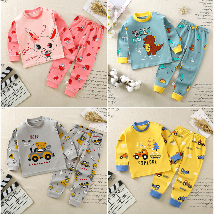 DIOEBABY BAJU TIDUR ANAK/PIYAMA BAJU PANJANG DAN CELANA PANJANG/SETELAN PANJANG