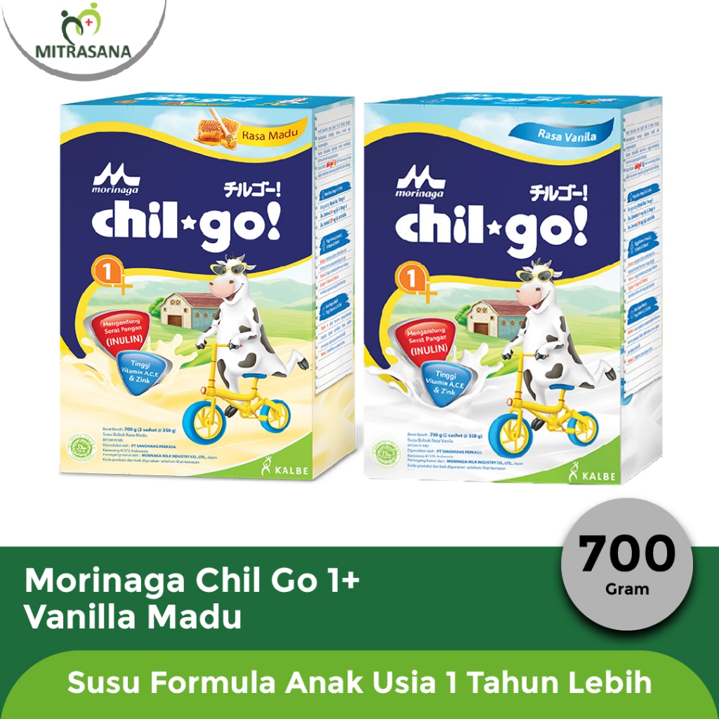 Morinaga Chil Go 1+ Vanilla Madu 660g (2 x 330g) ~ Susu Formula Anak Usia 1-3 Tahun