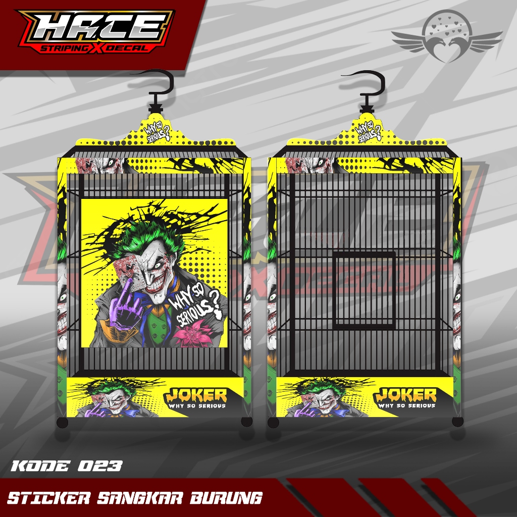 STICKER DECAL SANGKAR KOTAK - DECAL SANGKAR BURUNG KOTAK EBOD GODZILLA 023