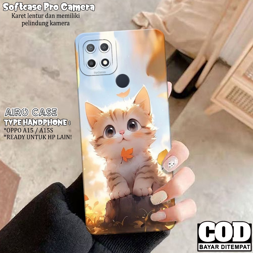 Softcase Oppo A15 / A15S - Fashion Case Kucing - Casing Oppo A15 / A15S - Case Hp Oppo A15 / A15 Ter