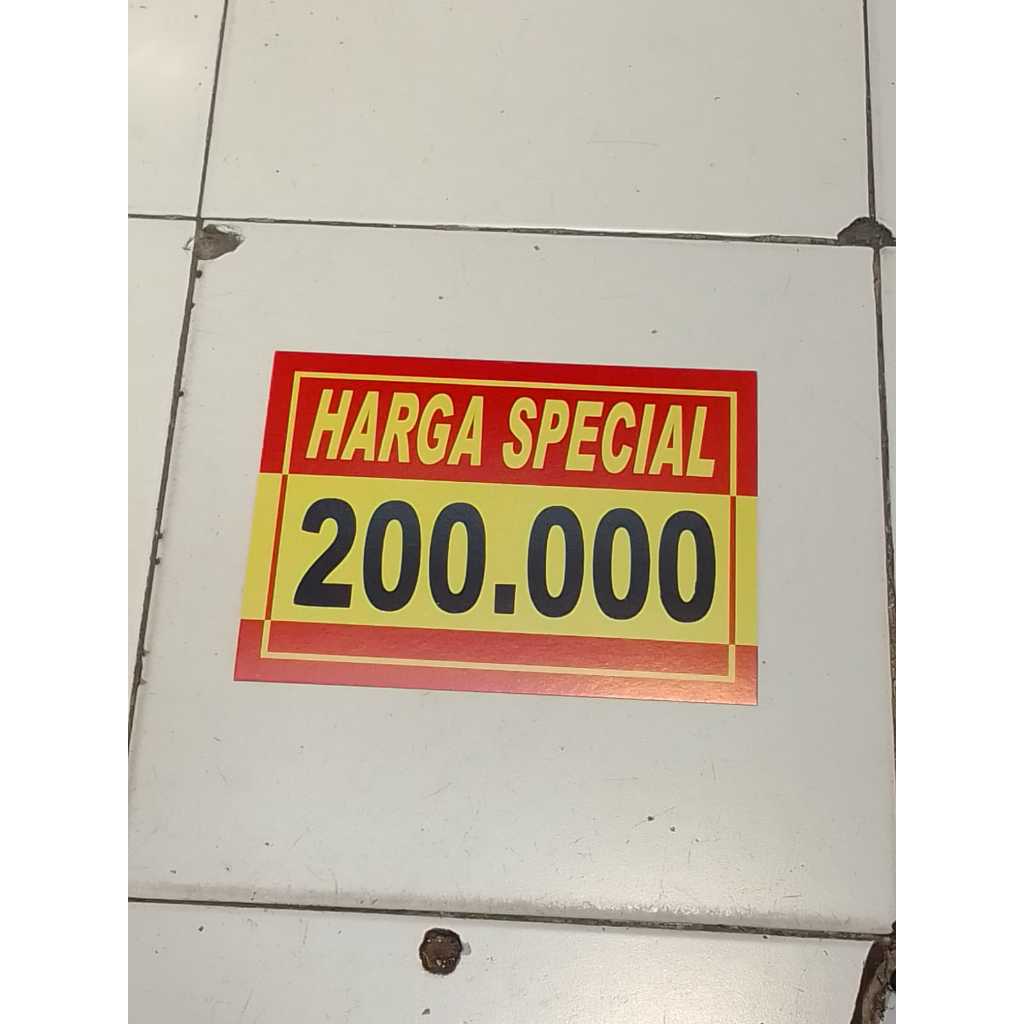 

Kertas Tulisan Harga Bandrol / Kertas Obral Harga Jualan ( HARGA SPESIAL 200.000 )