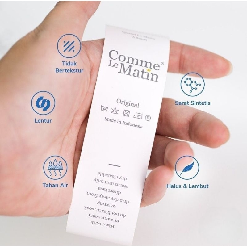 

label baju tafeta lebar 3,8cm minimal 50lusin