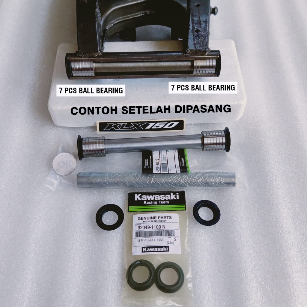 BUSHING ARM BOSH SWING ARM BOSH FORK BUSH SASIS KLX 150 ALL SERIES SET ASSY PNP FULL BALLBEARING