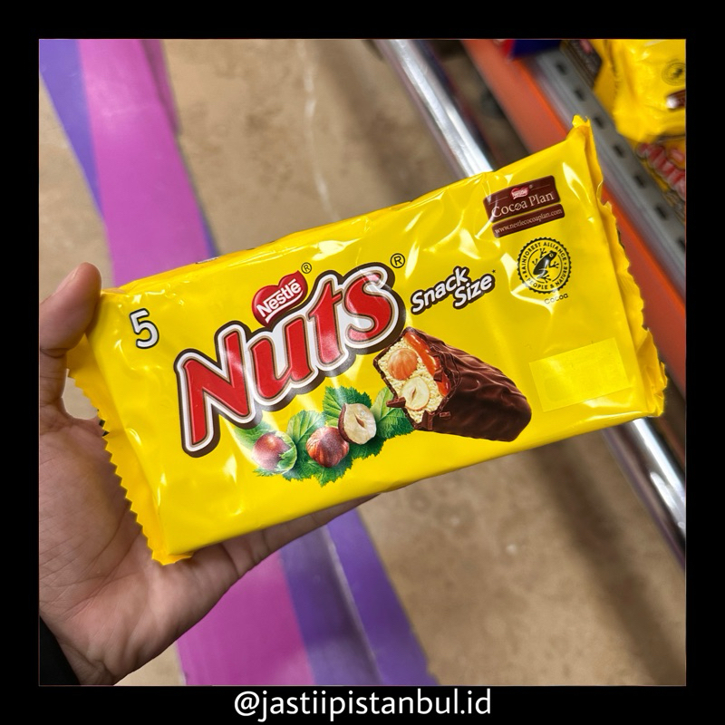 Coklat Nougat Bar Nestle Nut Snack Size isi 5