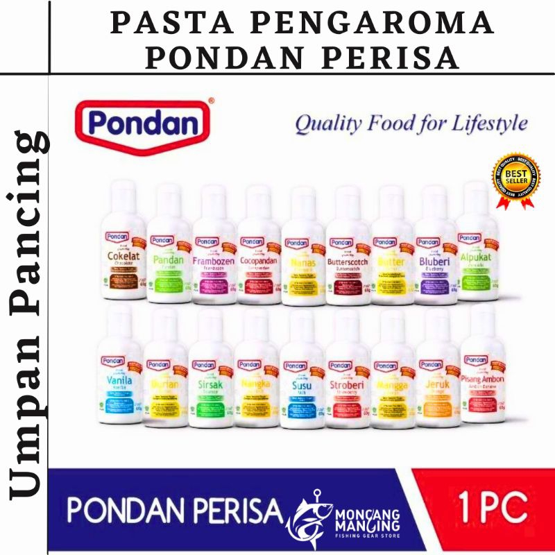 

PENGAROMA PASTA PONDAN PERISA 60 ML PEWARNA DAN AROMA MAKANAN ATAU CAMPURAN UMPAN PANCING
