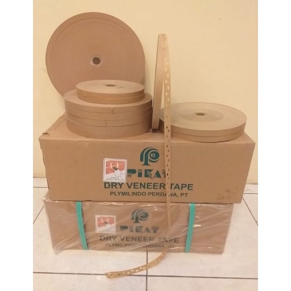 Ready stock Gummed Tape  Veneer Tape  Isolasi  Lakban Veneer Pikat 16mm  55m Eceran Dan Grosir IIC