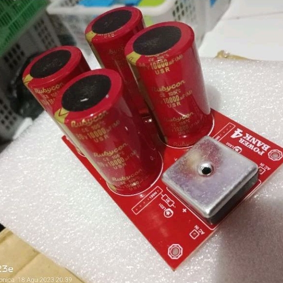 Kit PSU 4 Elco 80V dan 100V 10000uf Rubycon Merah (pilihan divariasi)