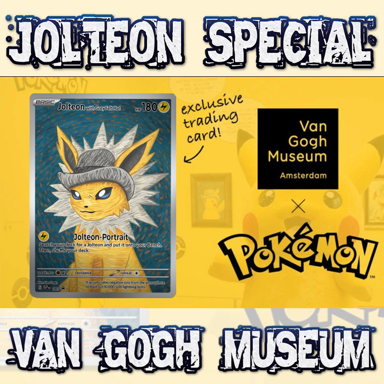 KARTU POKEMON TCG HOLOGRAM SPECIAL JOLTEON VAN GOGH MUSEUM