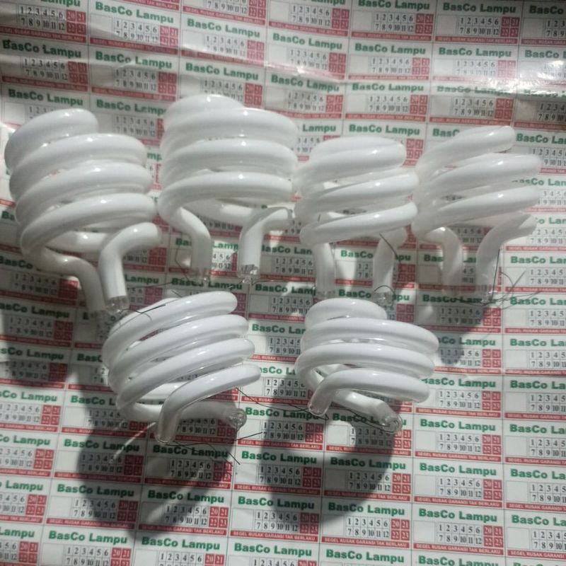 kaca lampu lhe spiral kaki tegak dan keong