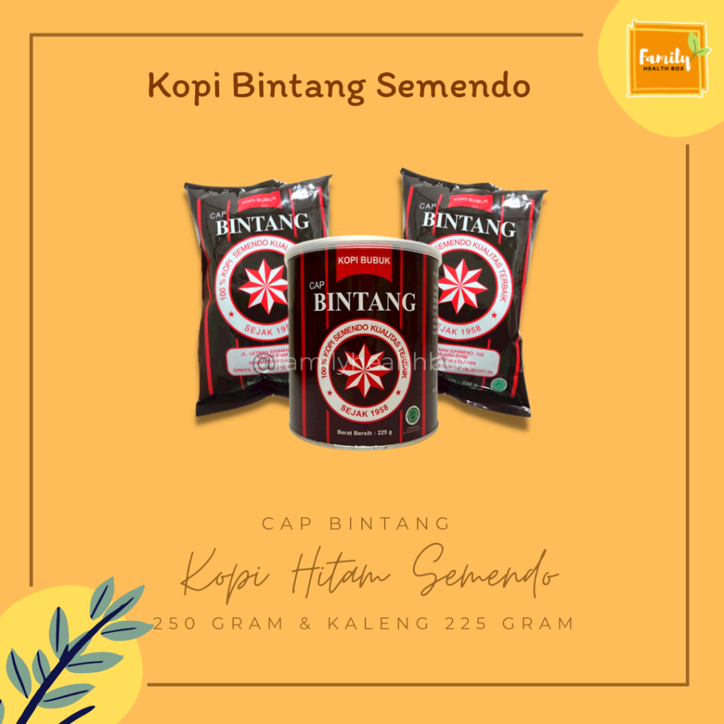 

Kopi Semendo Cap Bintang / Kopi Bubuk Cap Bintang Khas Semendo 250 gram