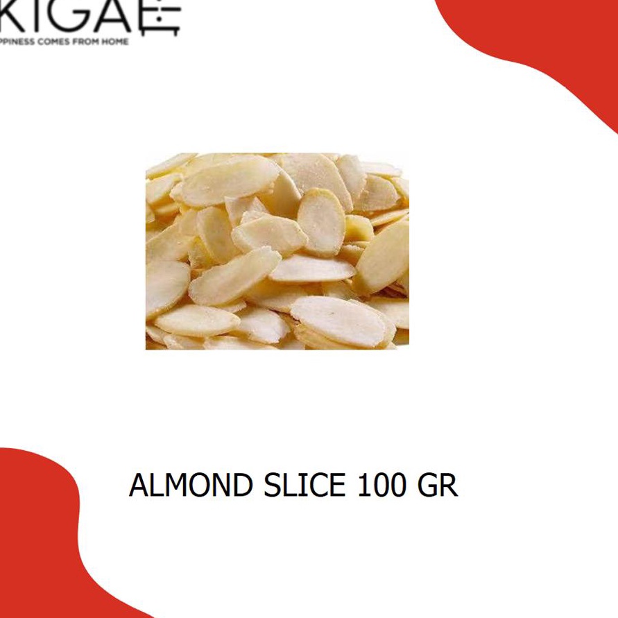 

PROMO SALE KACANG ALMOND SLICE SLICE ALMOND 1 GR REPACK