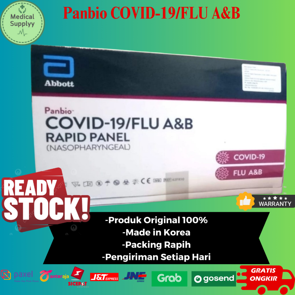 Abbott Panbio Flu Antigen Flu A&B / Covid (NASO/NASAL) - 1 Box