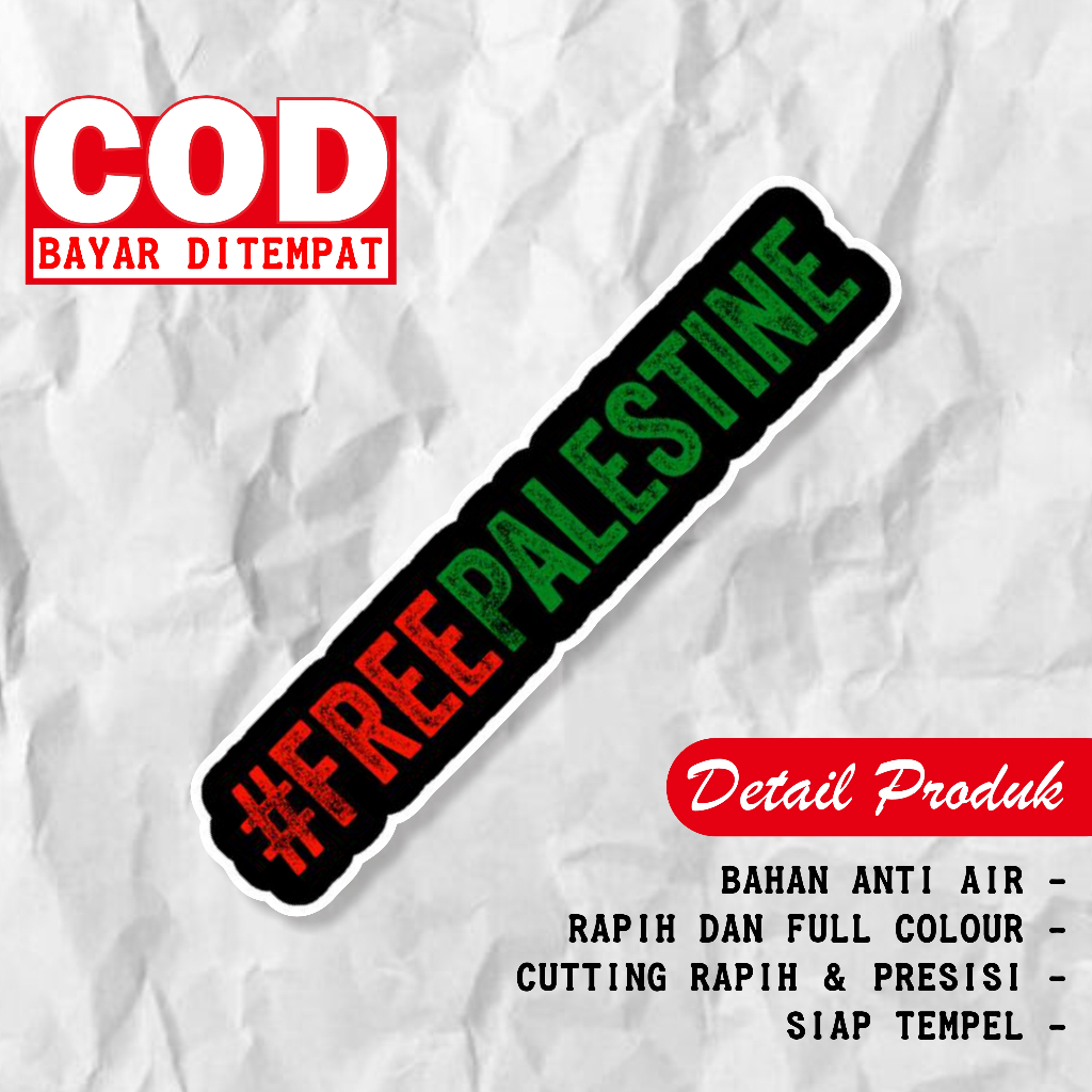 

Stiker Free Palestine Stiker Palestina Sticker Palestine Bahan Vinil Tahan Air Waterproof