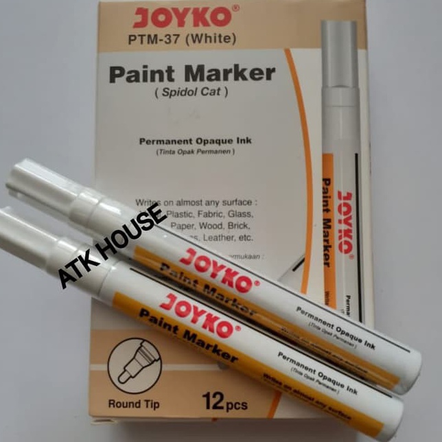 

Model Terkini Spidol Paint Permanent Marker White JOYKO PTM37Spidol Cat Putih WhiteSpidol Putih