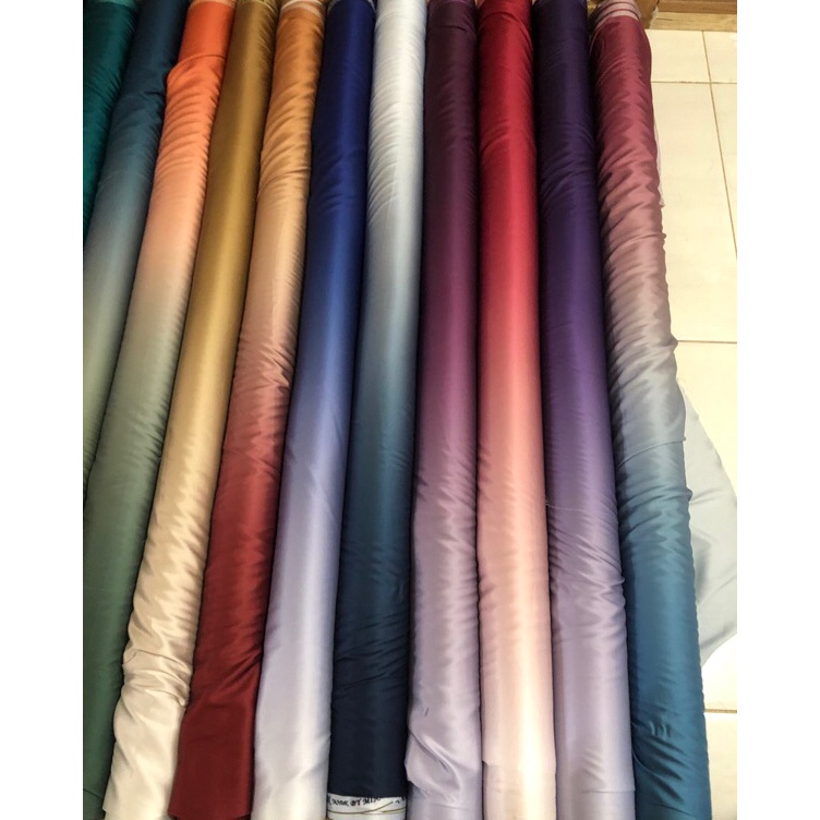 Ready SALE KAIN POTONGAN GRADASI TAKE ALL Kain gradasi warna etalase 3  bahan untuk bridesmaid  kain