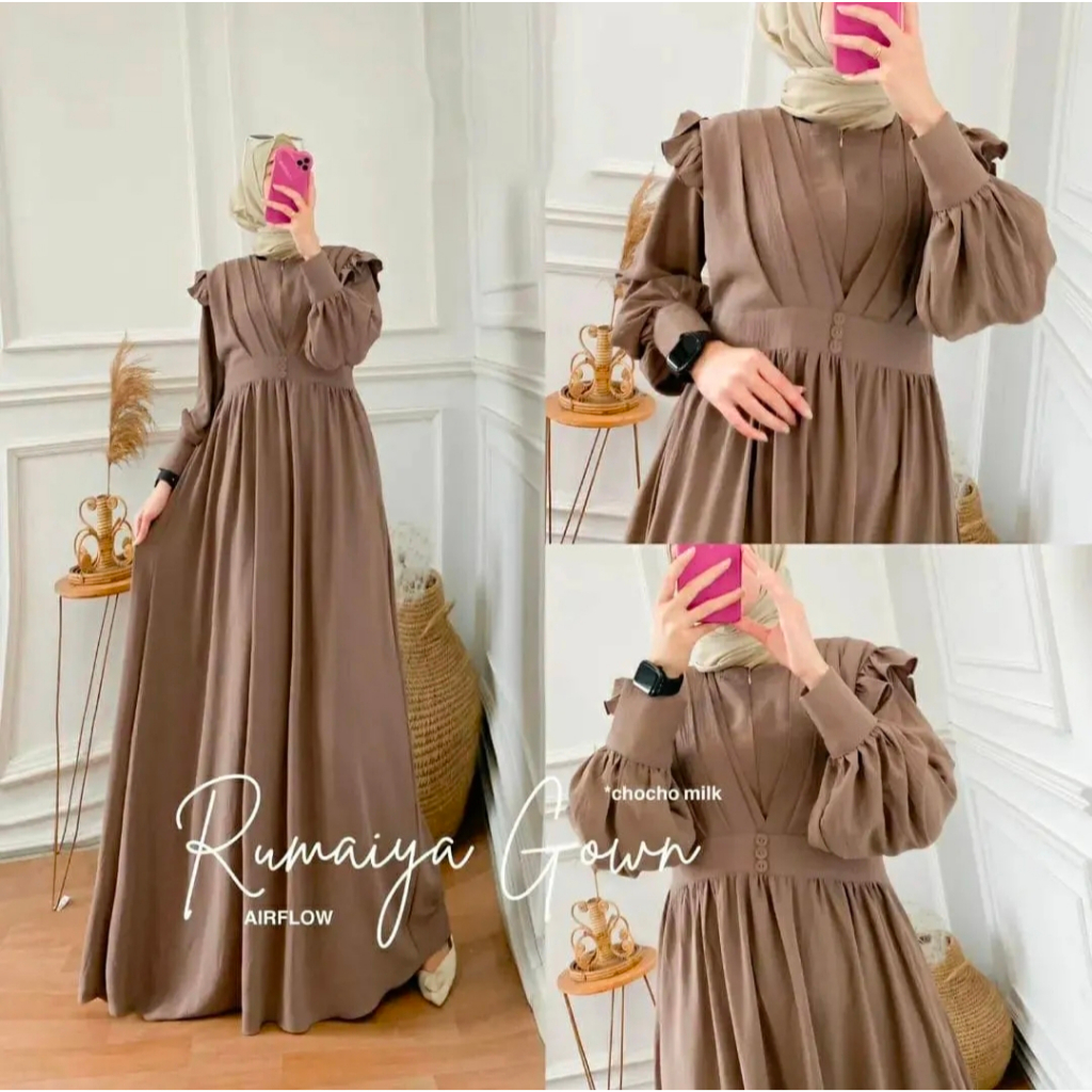 gamis crinkle terbaru 2024//rumaiya dress crinkle//gamis crinkle busui jumbo size