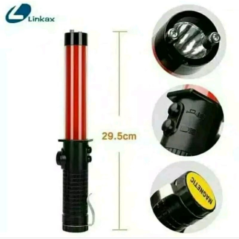 lampu lalin pluit panjang 30cm lampu lalu lintas pluit dan senter DM