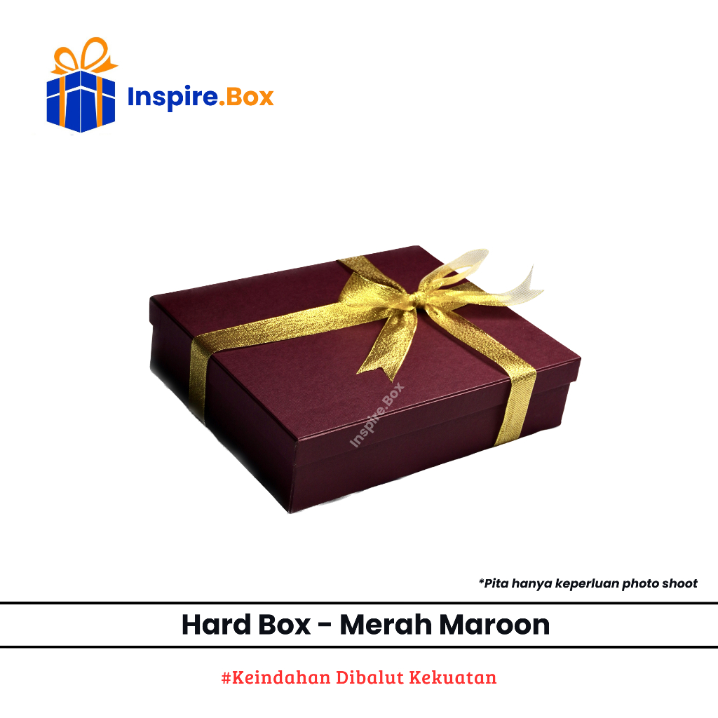 

Hard Box 25 15 6 - Gift Box 25x15x6 - Kotak Kado Merah Maroon