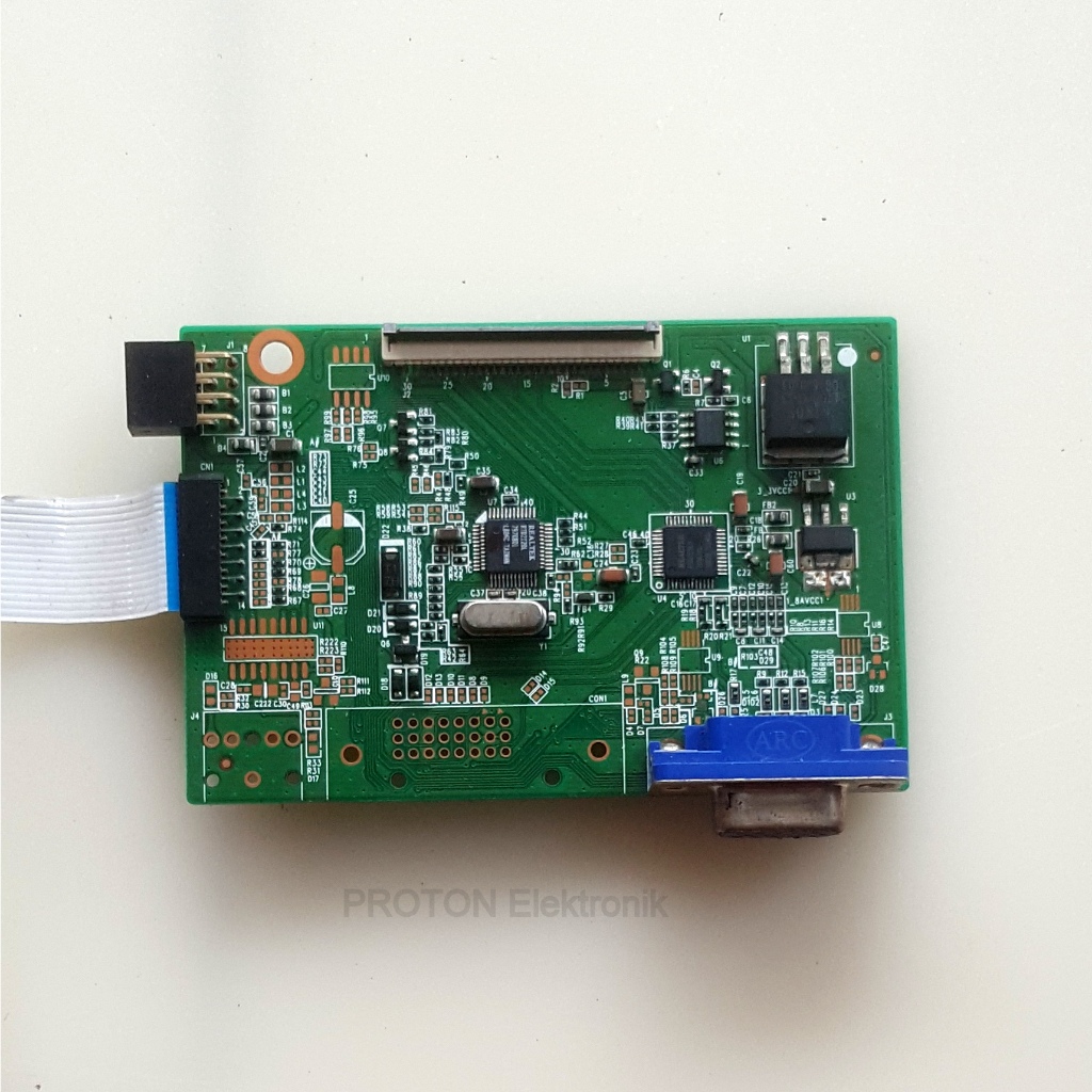 Mainboard LCD Monitor ViewSonic VA1616W VS12018 Mesin A156B1-H-S6 Hitam 39.6 cm