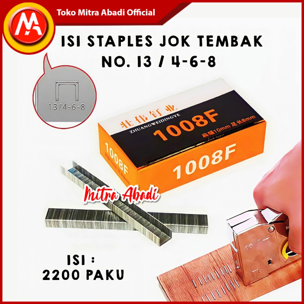 

REFILL ISI ULANG METAL STREPLES / STAPLES GUN TEMBAK NO. 13 / 4-6-8