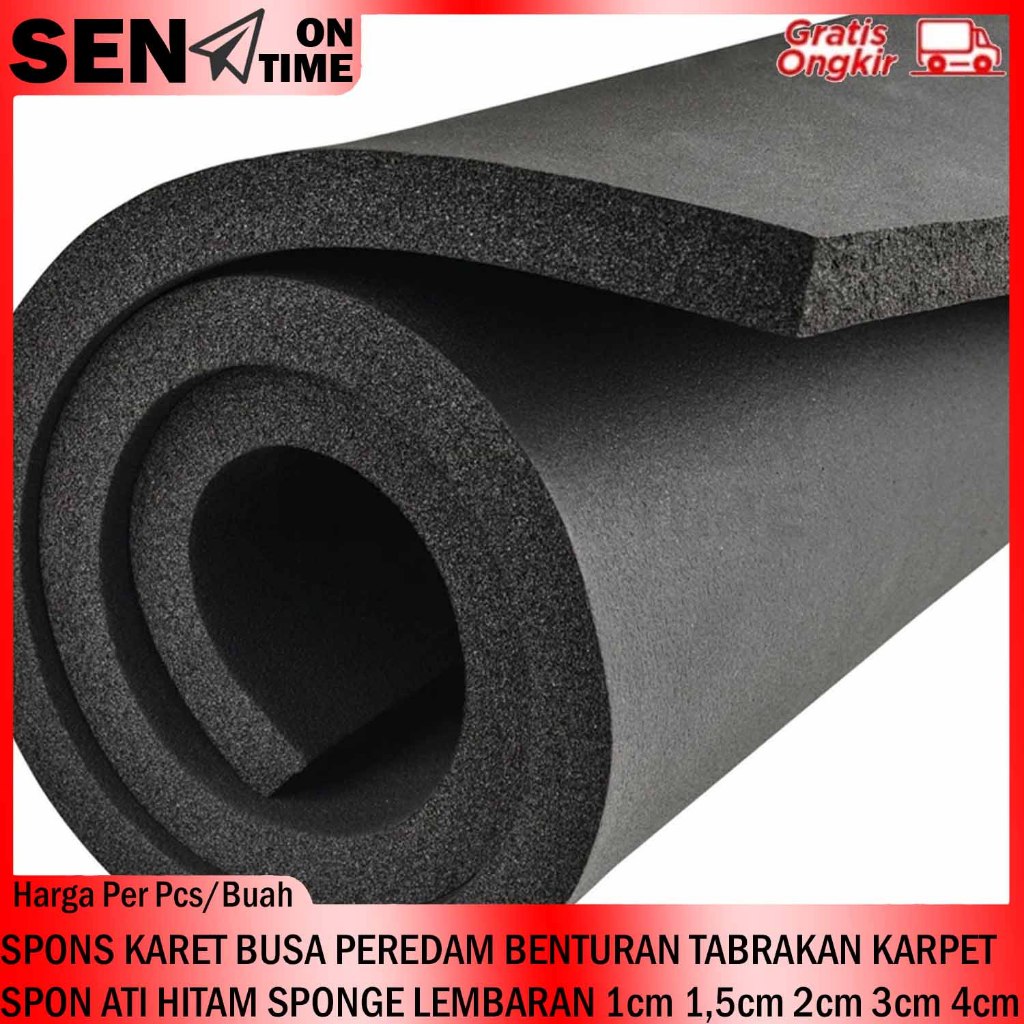 [Kargo] BUSA ATI EVA SPONS SPONGE LEMBARAN FOAM ITAM PEREDAM BENTURAN KARET TEBAL 1cm 1,5cm 2cm 3cm 