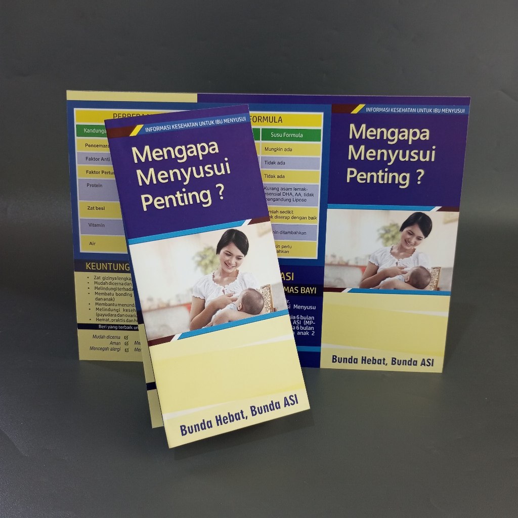 Leaflet Brosure Mengapa Menyusui Penting – Media Edukasi ASI Eksklusif Ibu & Bayi - Asi