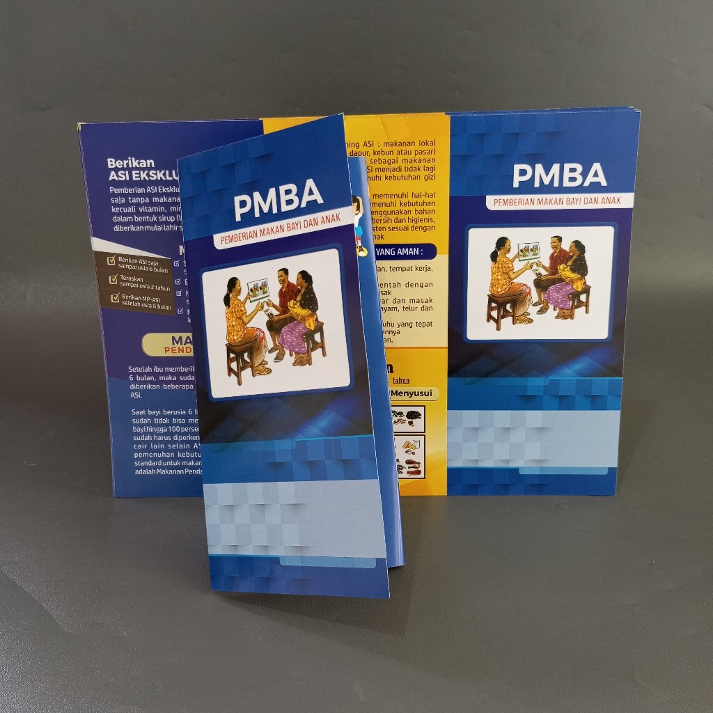 Beli Leaflet Bonus Poster Leaflet/ Brosur PMBA, Brosur Pemberian Makan Bayi dan Anak, Leaflet Gizi